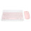 Set tastiera e mouse Bluetooth compatto, sottile, ricaricabile, ergonomico e wireless per dispositivi iOS, Android e Windows, con digitazione 4