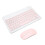 Set tastiera e mouse Bluetooth compatto, sottile, ricaricabile, ergonomico e wireless per dispositivi iOS, Android e Windows, con digitazione 8