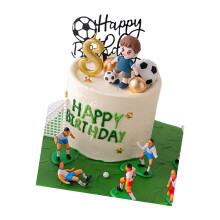 Creatieve voetbaljongen-toppers voor voetbalfeesten-Taartenset 1