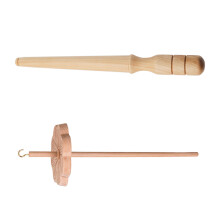 Flower-Shaped Drop Spindle Hand-Spin Tool with Winding Rod
