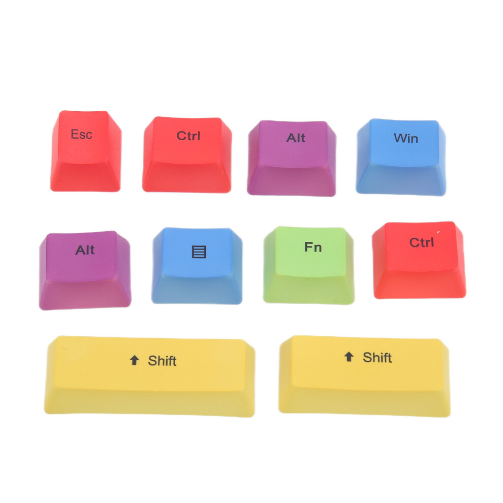Keycap Upgrade Kit, Pbt Material Dye Sublimation Ergonomic Profile Cross Type Switch Ansi Layout, For Mechanical Gaming Keyboards (10Pcs) 9486358000724