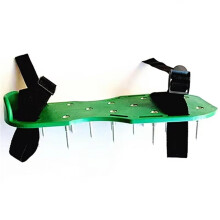 Lawn Aerator Shoes with Spikes HeavyDuty Adjustable Straps for Yard Garden Patio Green