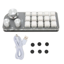Programmierbare mechanische Tastatur mit Einstellknöpfen, Makro-Pad für Büro, Gaming und multifunktionale Anwendungen, Speicherfunktion,