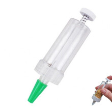 Mini Sowing Seed Dispenser, Manual Sower Seed Spreader Garden Planter Hand Seeder Garden Tool, Hand Mini Plant Seed Spreader Green a 1pcs
