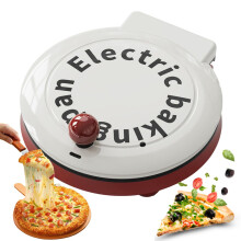 Electric Pizza Maker, 1000W Indoor Portable Oven with 23cm Refractory Stone Plate, 4 in 1 Baking Machine for Pizza, Pancakes, Omelettes, and More
