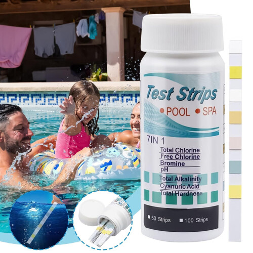 Hot Tub Test Strips  Quick Swimming Pool Test Strips, Long Lasting Multifunctional 1