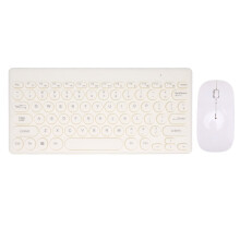 Elegantes kabelloses Tastatur- und Maus-Set, Retro-Design trifft auf moderne Funktionalität, feinfühlige Reaktion mit exquisit verarbeiteten runden