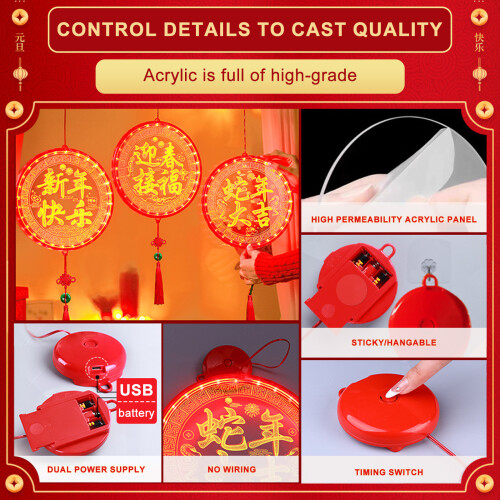 Bright LED Decorative Lights for 2025 Snake Year Energy-Type A 1