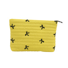Portable Bowknot Beauty Bag Portable Makeup Pouches-Yellow