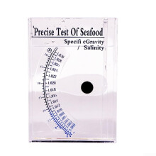 Salinity Meter with Wide Range 0% to 43% for Saltwater Aquariums and Easy Read Hydrometer