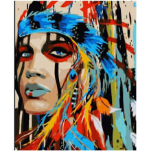 Paint By Numbers for Beautiful indian beauty Adult and children painting Living room bedroom kitchen decoration canvas 40X50CM frameless
