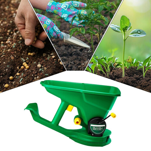 Handheld Seed Spreader 3L with Precise Distribution, AntiClogging Design for Lawn and Fertilizer 1
