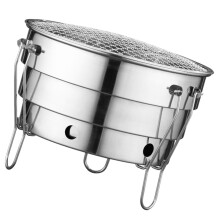 Portable Bbq Grill Stove for Camping Outdoor Heavy Duty Stainless Steel Charcoal Cooking Equipment
