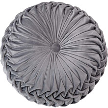 Chic Home Decor Plush Fabric Decorative Throw Pillow, Luxuriously Soft Velvet With Exquisite Handcrafted Pleated Design, Spot Clean For Easy Maintenan