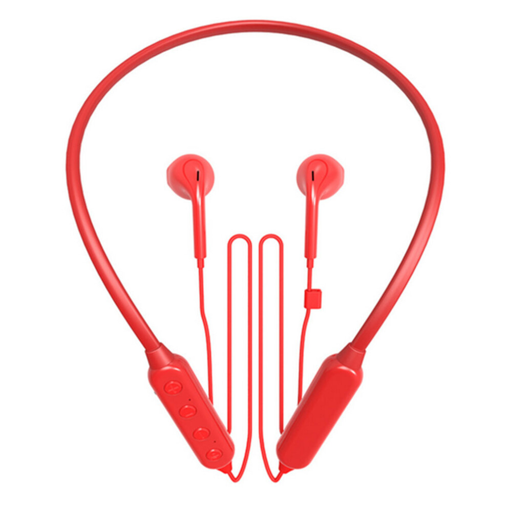 Wireless Bluetooth Neckband Earbuds, Lightweight Magnetic Headphones, 12 Hours Enhanced Battery Life, Ergonomic Fit, Non-Slip Neckband, Durable Red 9420858002123