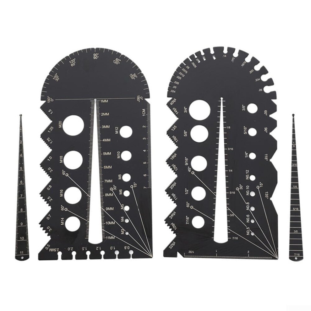 Thread Pitch Gauge With Metric And Imperial Scale Scratch Resistant Finish For Accurate Measurements 9119770927989