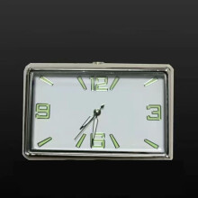 Car Clock with Accurate Quartz Mechanism, Simple Design for Clear Reading, Ideal for Dashboard, Comes with Sticker and Tuyere Clamp (Fluminous)