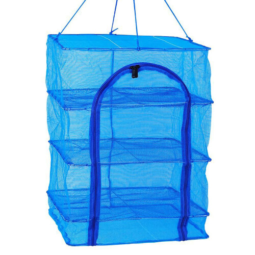 Fish Net For Fish Tank, Aquarium Net Drying Rack Folding Fish Mesh (35*35*66)