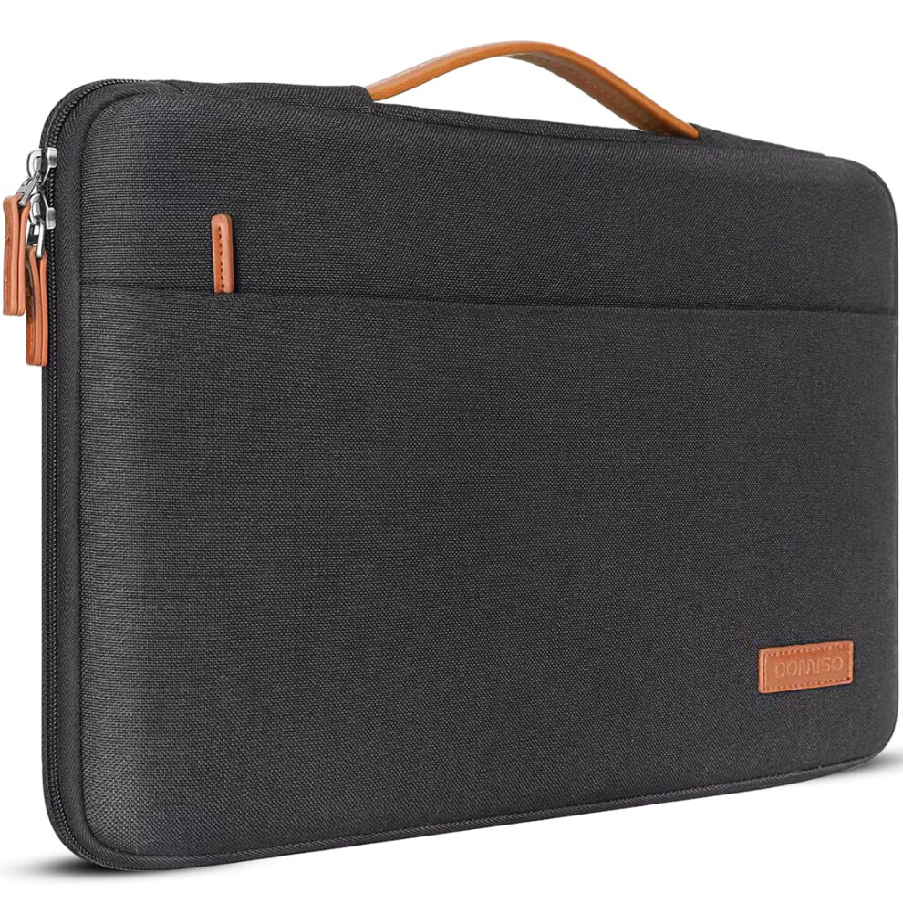 Black Laptop Sleeve Waterproof Nylon 15.6Inch Case For Notebooks, Lightweight Protective,