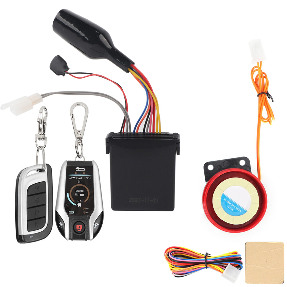 Anti-Theft Alarm System For Motorcycles With Remote Control Engine Start Anti-Hijacking Horn Alarm Adjustable Sensitivity Turn Signal Waterproof 9139052653986