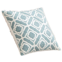 Chenille Fabric Boho Pillow Cover, Textured 18x18 Inches with Multi-Color Tassels for Couch Bed Sofa, 2 PCS Set