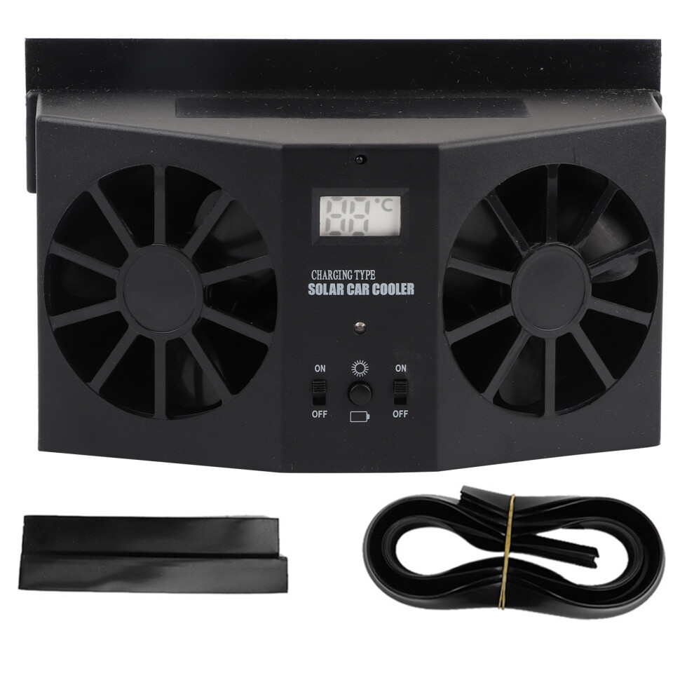 Car Exhaust Fan Solar Powered, Solar Powered Car Exhaust Fan With Double Duct And Double Motor Design, Energy Saving Air Vent For Air Circulation 9139052655317