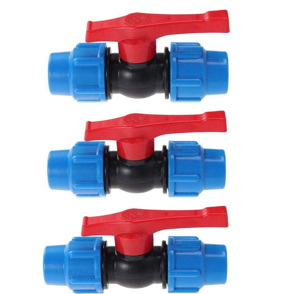 20Mm 25Mm 32Mm Stop Tap Valve Connector For Hdpe Water Pipe Compression Fit Value Tap Pack Of 3 9365049209410
