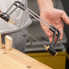 Heavy-Duty Aluminum Coping Saw with 15T/18T/24T Blades, Wooden Handle
