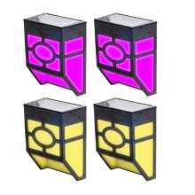 Luminárias solares de parede para exterior, EpicGadget, iluminação solar LED à prova d'água para montagem na parede, ideal para decks, cercas e