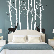Fawn Woods Large Living Room Bedroom HandPainted Decorative Painting Carved Wall Mural Wall Sticker Living Room Bedroom Background