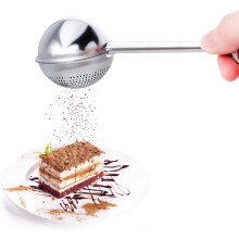 Professionelle bageværktøjer, fjederbetjent håndtag til hurtig dosering, bagefilt i rustfrit stål, jævn fordeling af mel, flormelis