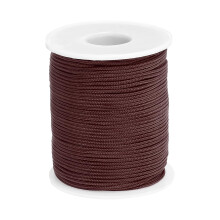 Nylon Cord 0.06 in x 54 yd Braided Durable Bracelet String for Jewelry Making Beading Chinese Knotting Cord Brown