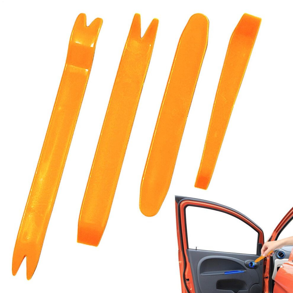 Car Panel Removal Tools 4Pc Dashboard Audio Fastener Remover Set, Interior Trim Pullers, Compatible With Audio, Radio 9119770930439