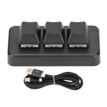 Programmerbart tastatur til gaming og kontor, USB-C-forbindelse, mekanisk mini-tastatur med RGB-baggrundsbelyst betjening med én tast,