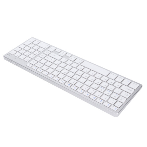Wireless Keyboard for Mac Windows Devices, Plug & Play Bluetooth Connection with Rechargeable Battery, Full-Size Ergonomic Design with Numeric Keypad 1