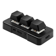 Programovatelná klávesnice pro hraní her a kancelář, mechanická klávesnice pro domácí použití s ergonomickým designem, RGB podsvícení,