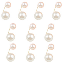 Artificial Pearls Pants Waist Tighteners Trousers Hem-White 10