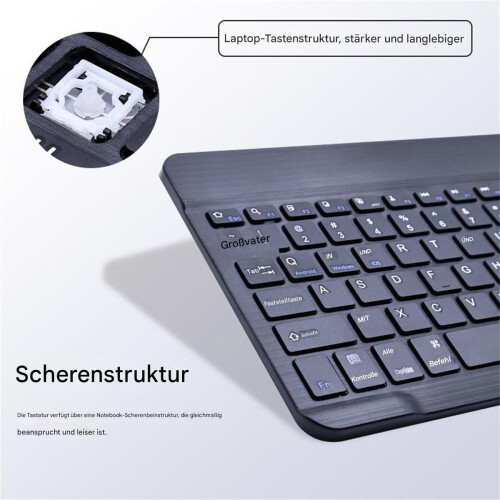 Combo tastiera e mouse wireless, combo tastiera e mouse Bluetooth ultra sottile ricaricabile portatile con design ergonomico per Android Wind 1