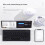 Combo tastiera e mouse wireless, combo tastiera e mouse Bluetooth ultra sottile ricaricabile portatile con design ergonomico per Android Wind 4
