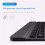 Combo tastiera e mouse wireless, combo tastiera e mouse Bluetooth ultra sottile ricaricabile portatile con design ergonomico per Android Wind 5