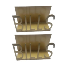 Portable Trendy Iron Document Organizers for Desk-gold 2 sets