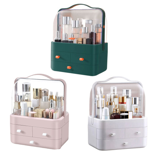 Clear Drawer Makeup Storage Solution Portable for Easy-L Pink 1