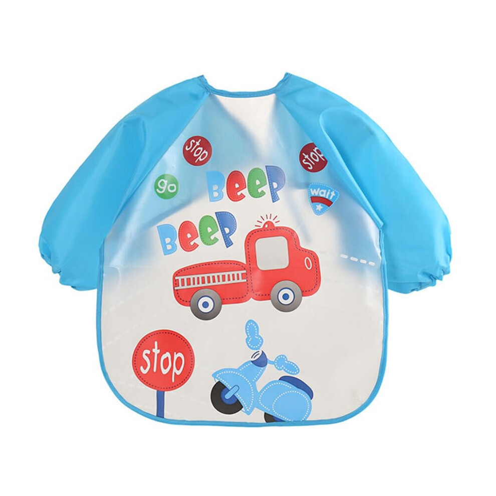 Scratchproof And Tearresistant Baby Bibs With Smooth Lines PE Feeding Bib Apron Smock Feeding Bib No Displacement As Shown Car