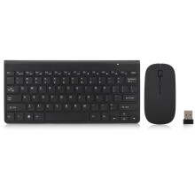 Tastiera wireless, tecnologia wireless USB 2.4G con connessione stabile, design sottile, compatto e silenzioso per desktop, tablet, PC, Mac, layout