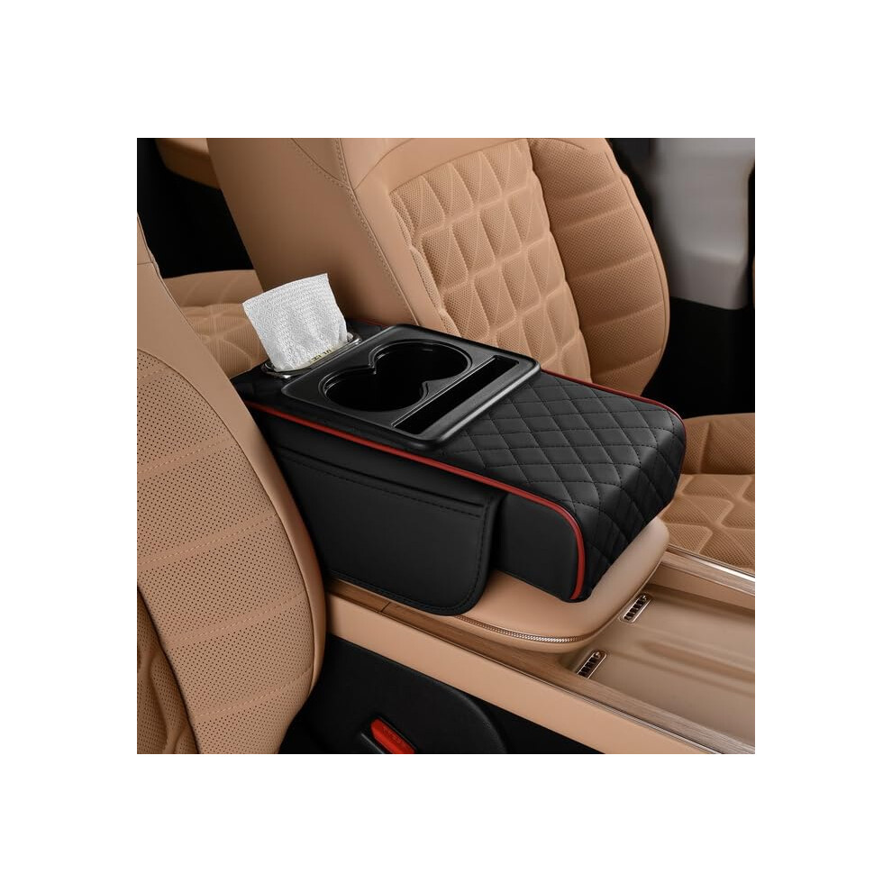 Car Armrest Storage Box For Vw Taigo Touran Tiguan Cc Beetle, Blackred 9365049210720