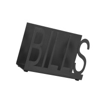 Portable Sturdy Iron Mail Holder for Desk-Black 1 set