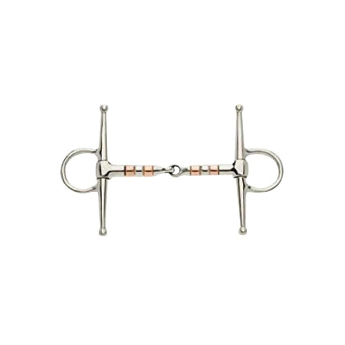 Full Cheek Snaffle with Copper Rollers Bits with Rollers Full Cheek 6'