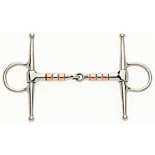 Full Cheek Snaffle with Copper Rollers Bits with Rollers Full Cheek 6' 1