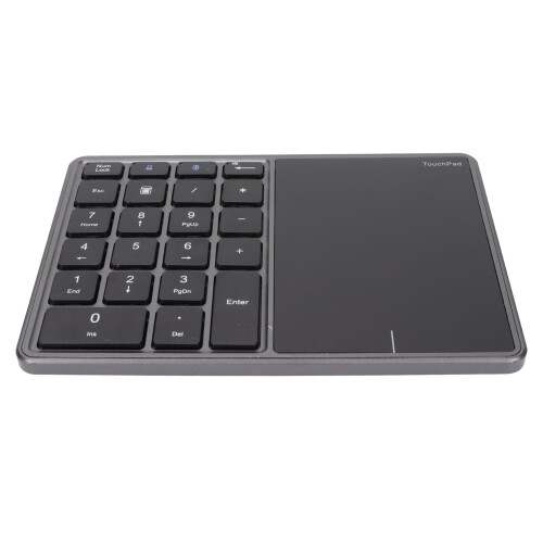Wireless Numeric Keypad with Touchpad, Number Pad with Touchpad, Dual Mode Connection2.4G Bluetooth22Keys with Type C Interface, Ergonomic Design f 2