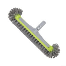 Pool Cleaning Brush with Hemispherical Head 17.5in Aluminum Handle for Easy Corner Cleaning